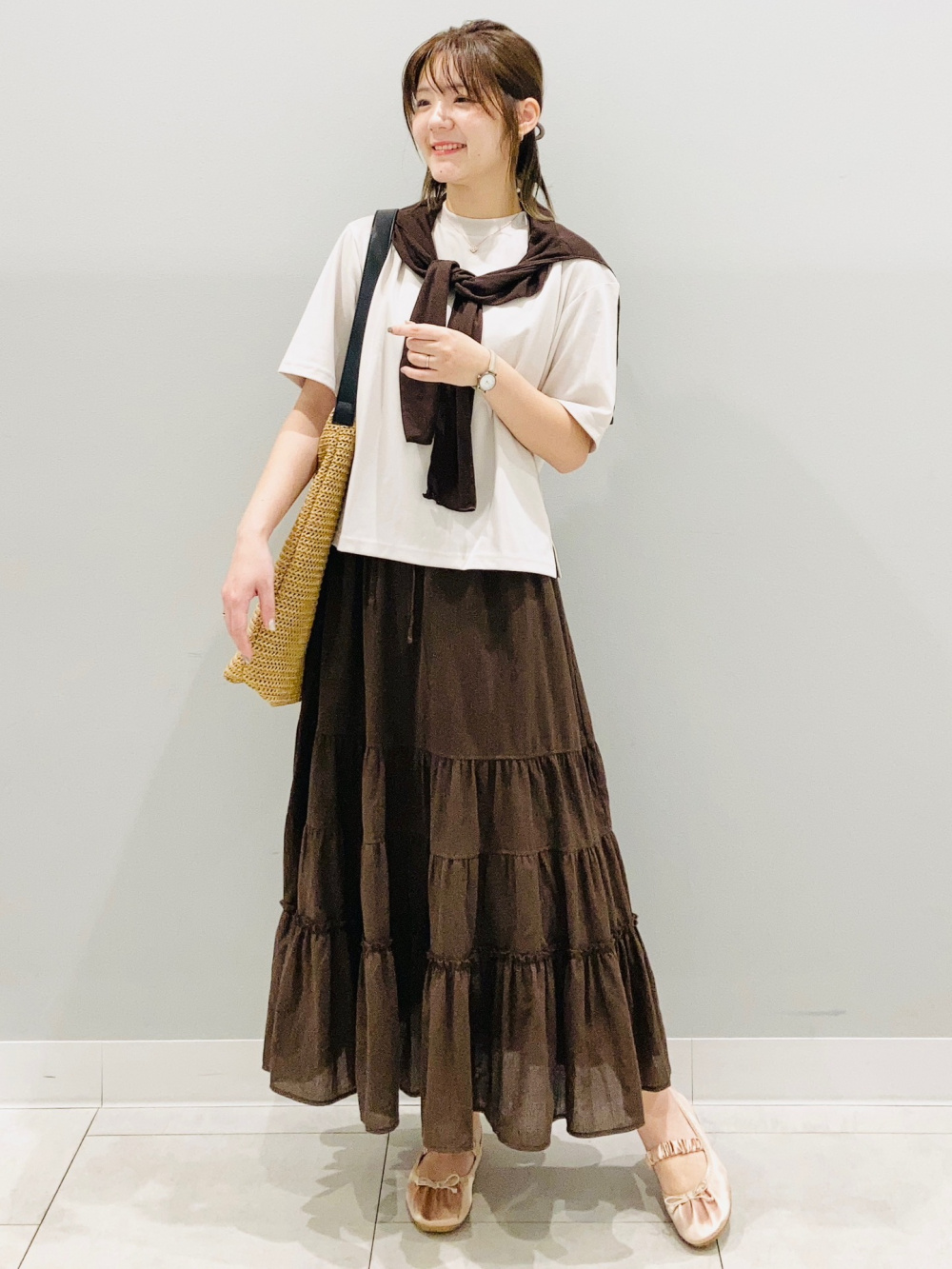 ドライワイドT(5分袖)、カバーオールジャケット UNDERCOVER」の着用