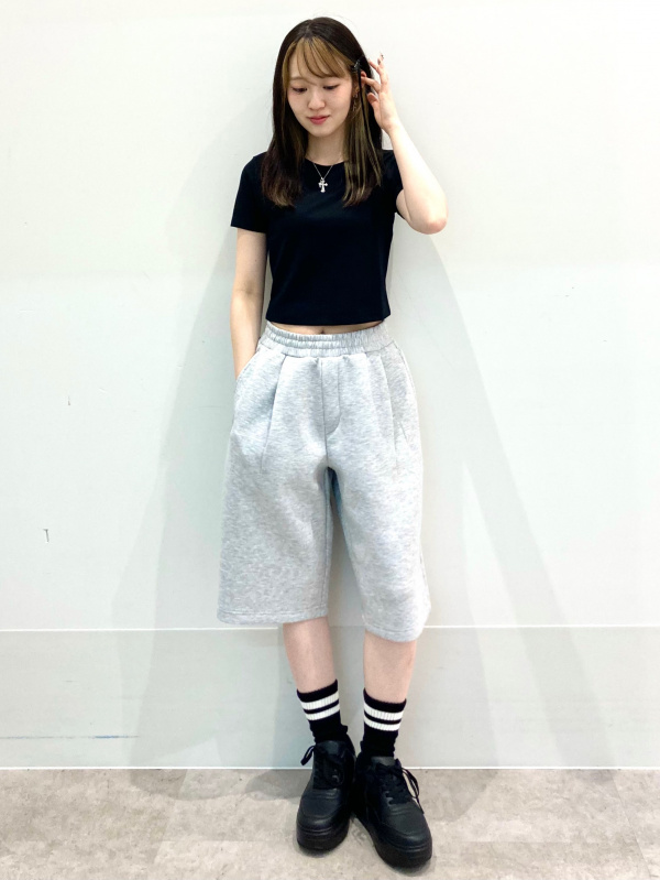 半ズボン ショート パンツ オーバーニット セットアップ対応 裾