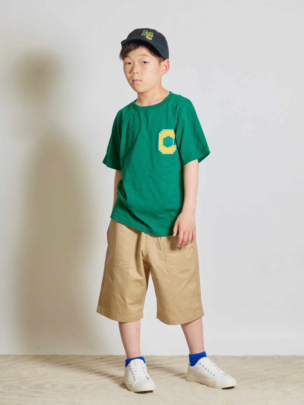 KIDS(男女兼用)ドライストレッチジョガーパンツ、ふかふかキャンバス