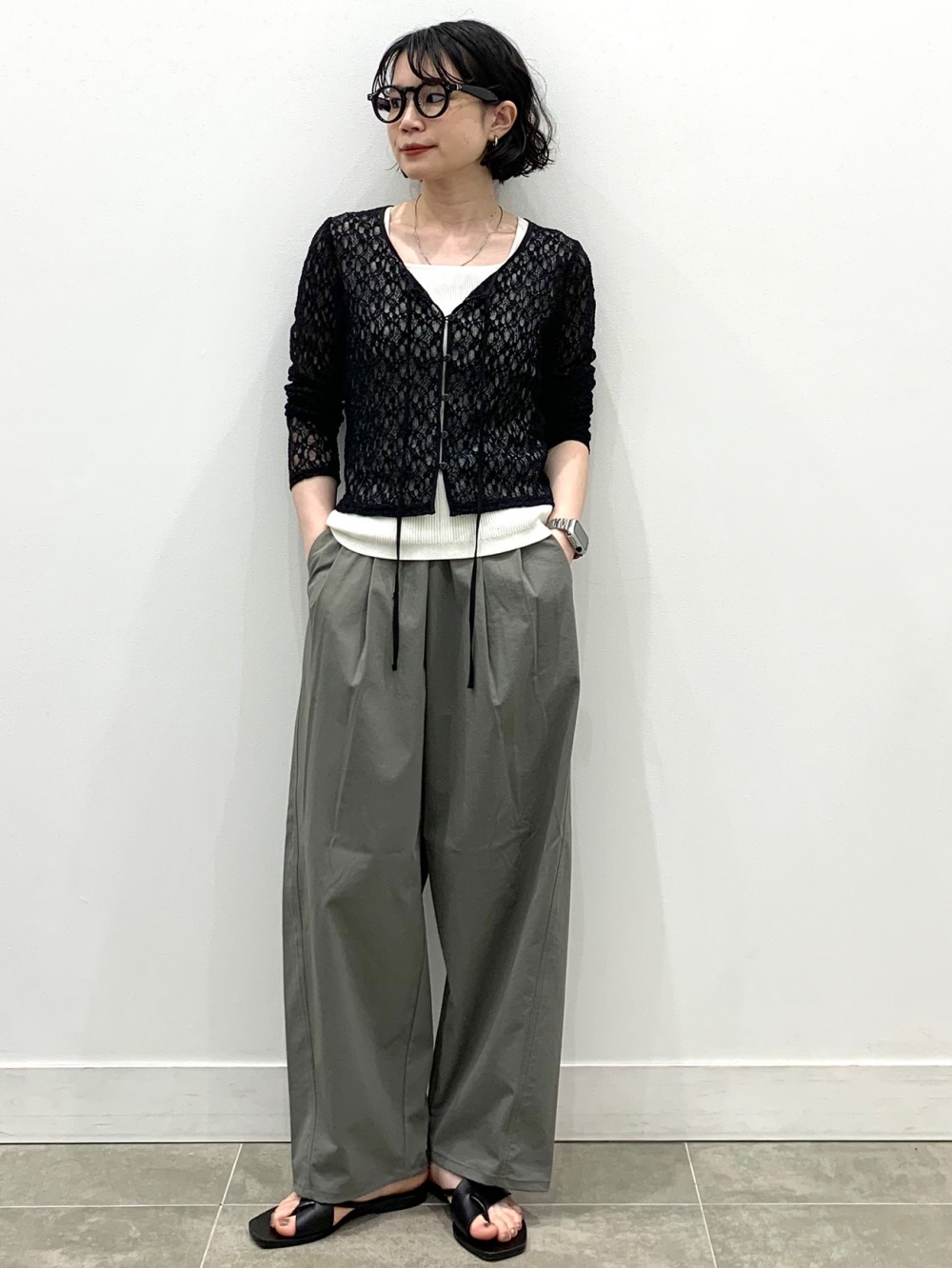 Peplum Knitted Pullover/S、Lace Ribbon Cardigan/Q」| GU的穿搭理念