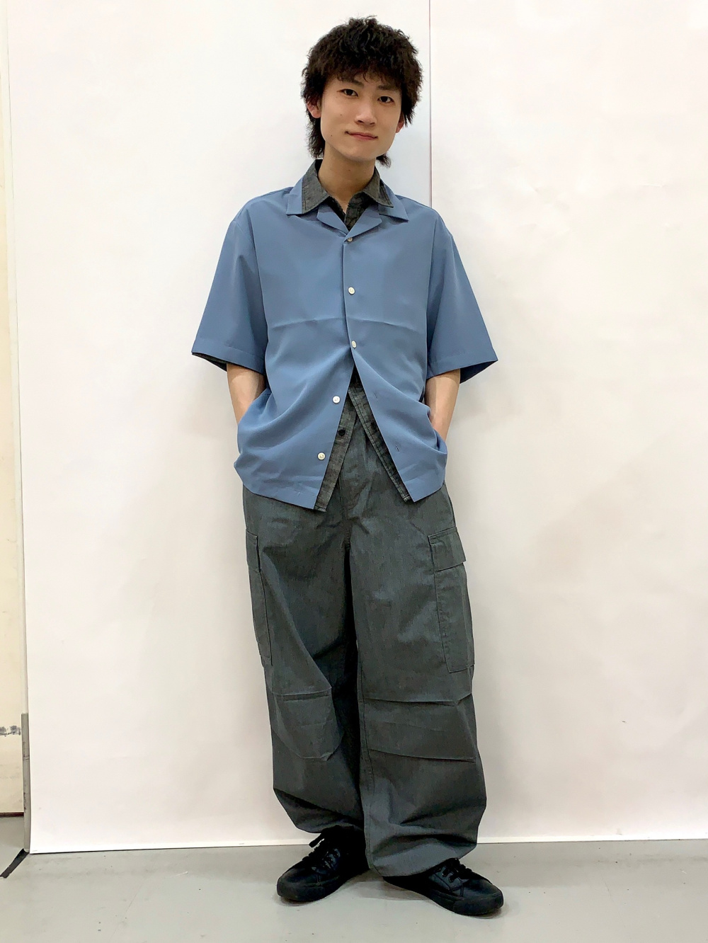 Denim Oversized Work Shirt/HalfSlv」| GU的穿搭理念