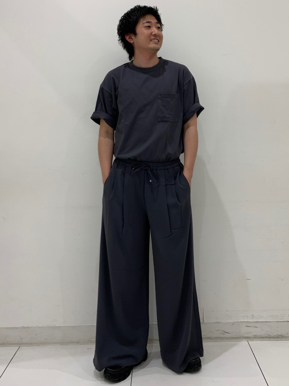 よしーけん様、専用ページ。 Draped Wide Pants、Easy Care Broadcloth Shirt/HalfSlv/Striped