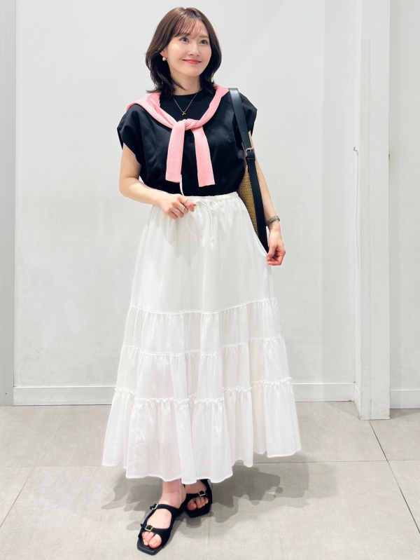 Dry Waist Tuck T-Shirt、Pleated Wide Pants/MN」的穿搭靈感｜GU
