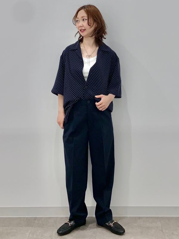 ドライカノコポロシャツ(5分袖) ENGINEERED GARMENTS、オープンカラー