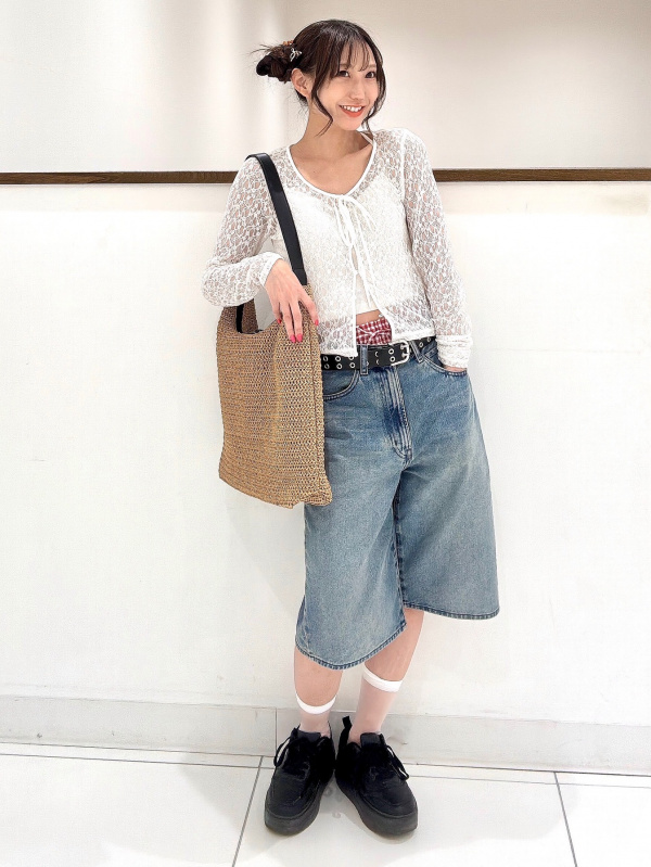 Protection Twill Cap/Logo、Pajamas Short Pants/Checked」的穿搭靈感｜GU