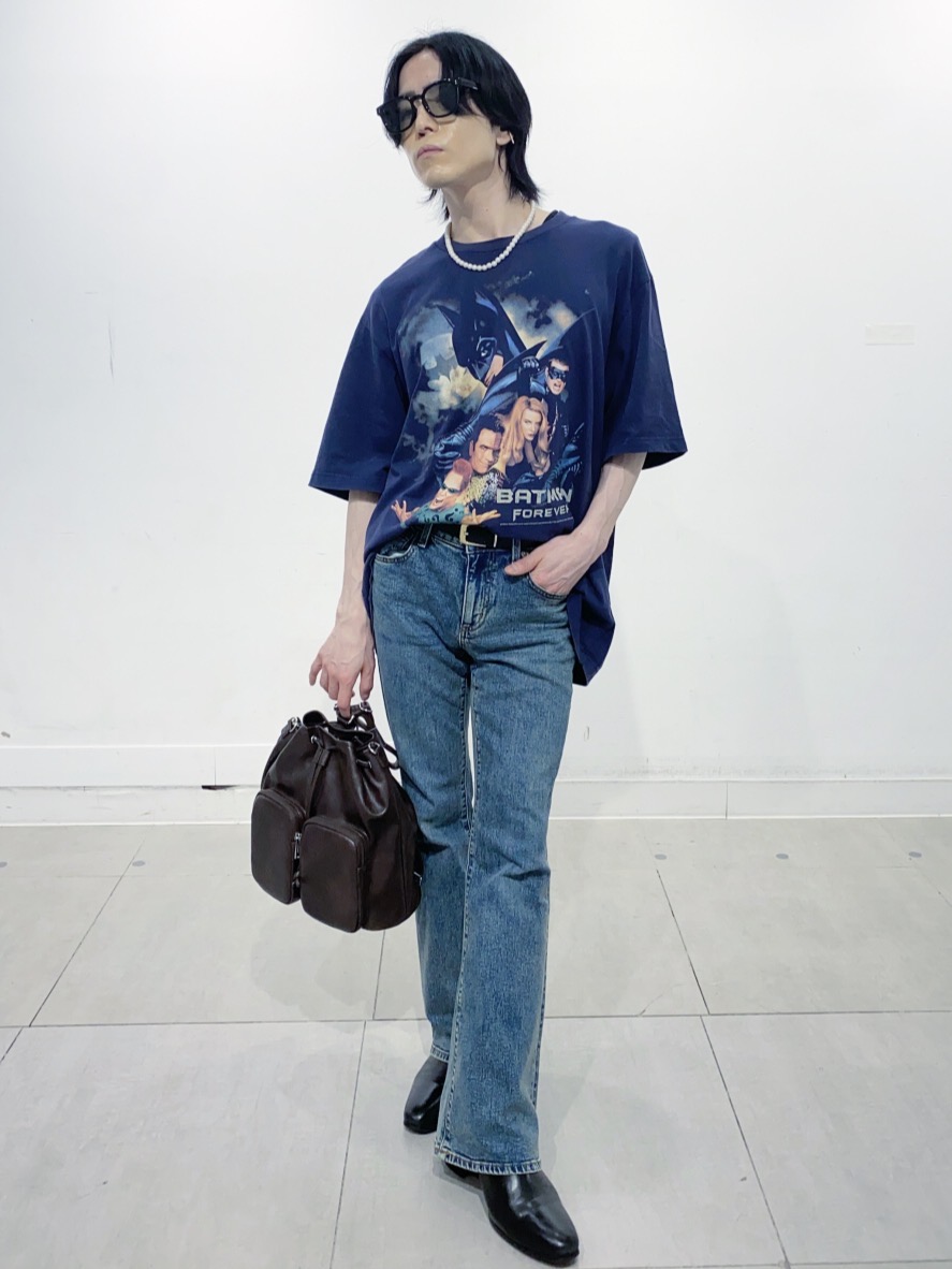 スムースニットタートルネックセーター(長袖)SW、デニムジャケット」の 