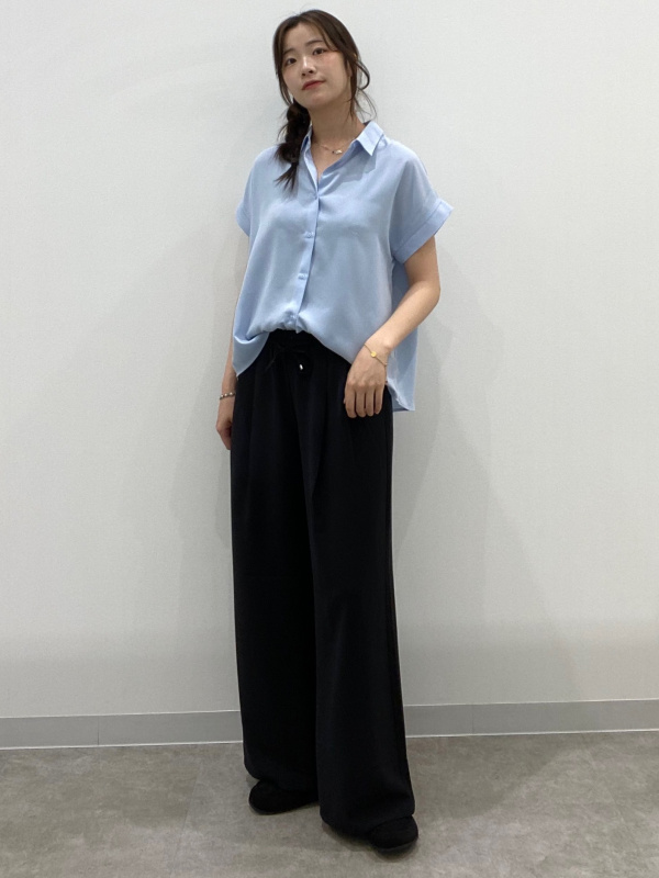 ドライカノコポロシャツ(5分袖) ENGINEERED GARMENTS、オープンカラー