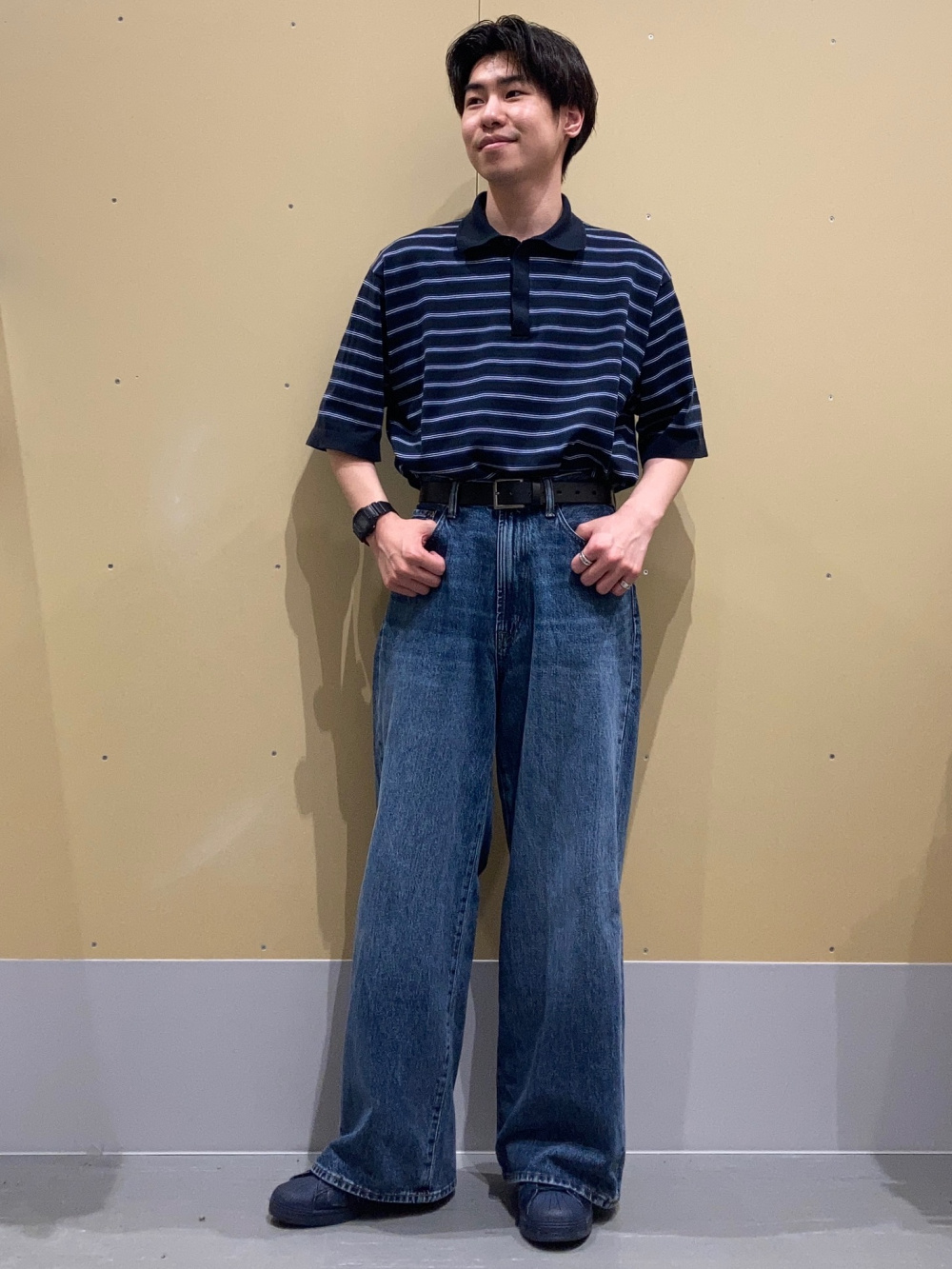 Jorts、Washable Knitted Striped Polo Shirt/Halfslv」| GU的穿搭理念