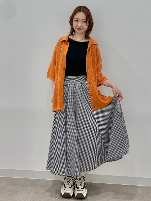 Ribbed Boat Neck T-Shirt、Pleated Wide Pants/MN」的穿搭靈感｜GU