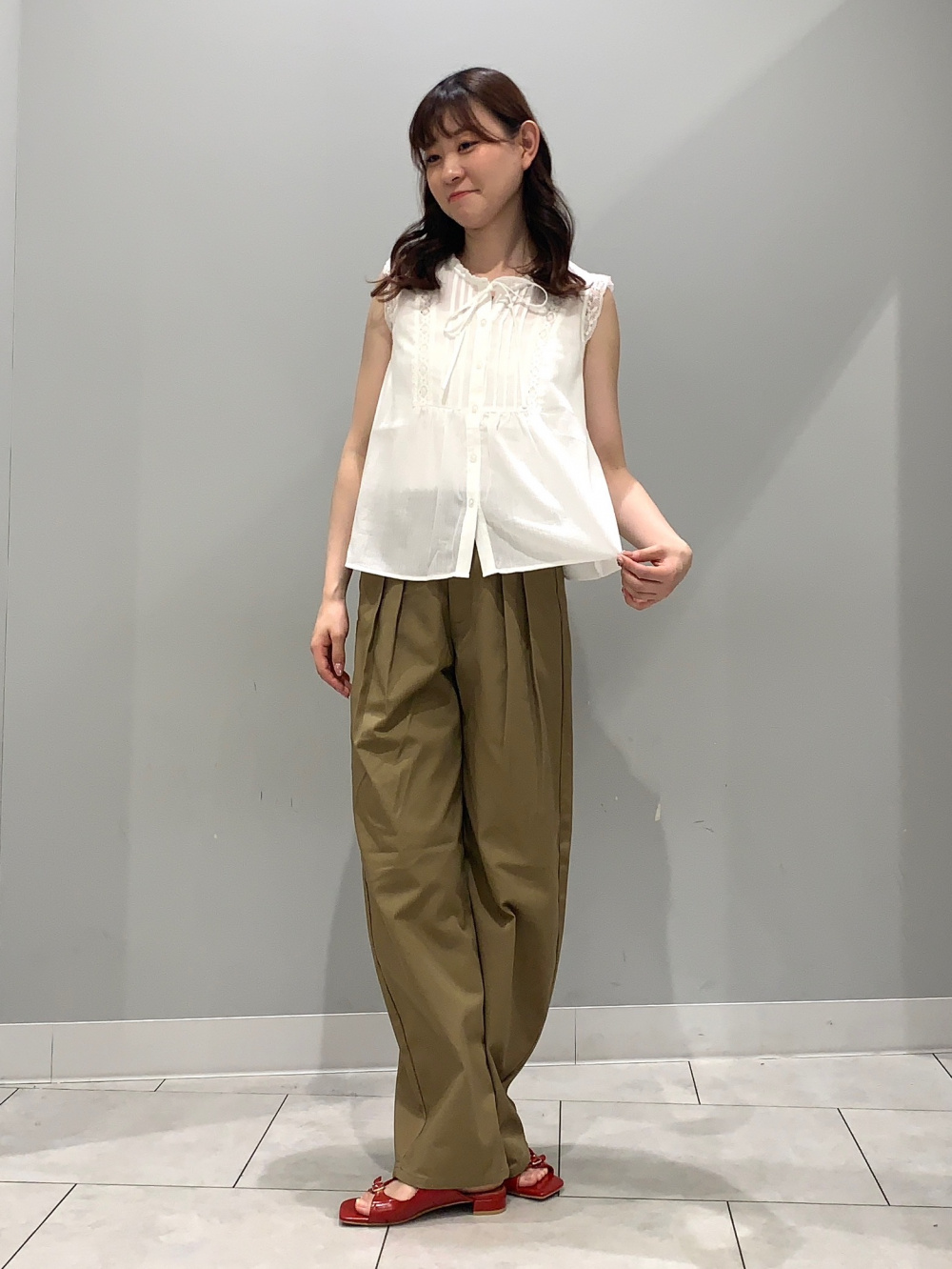 Check styling ideas for「Cotton Blend Camisole | Dry | Flower