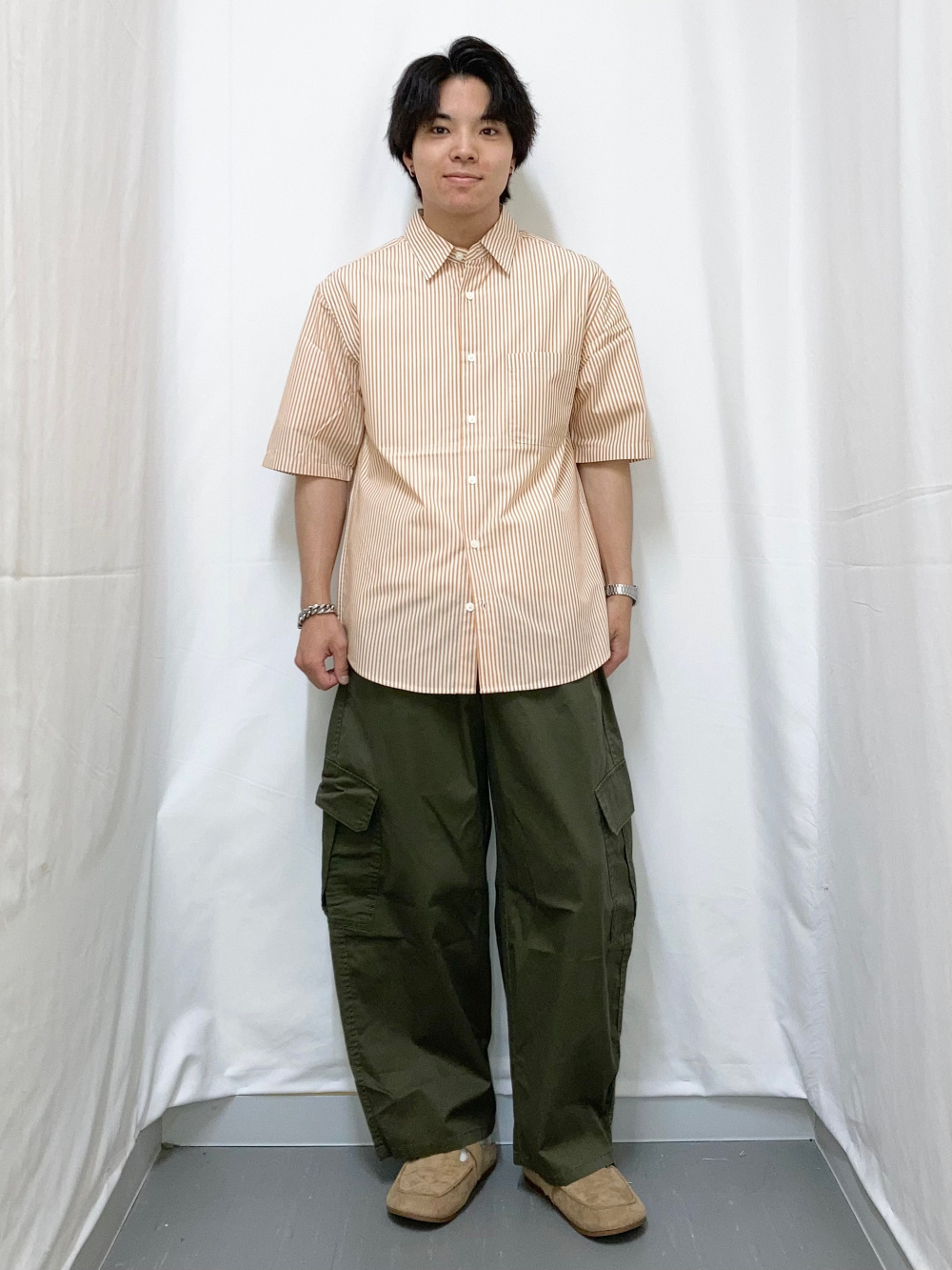 Easy Care Broadcloth Shirt/HalfSlv/Striped」| GU的穿搭理念