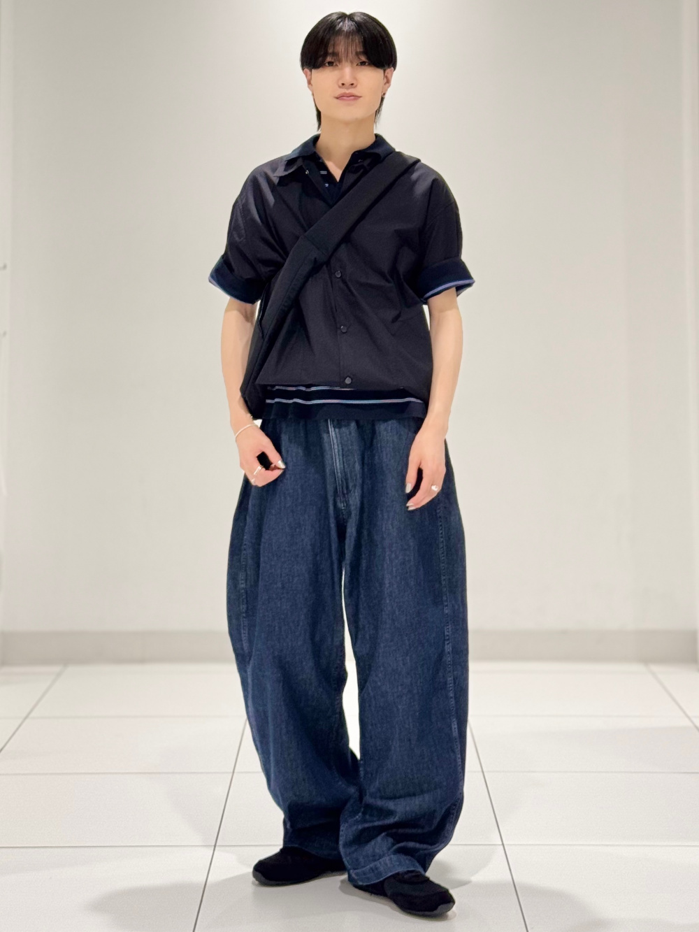 Jorts、Washable Knitted Striped Polo Shirt/Halfslv」| GU的穿搭理念