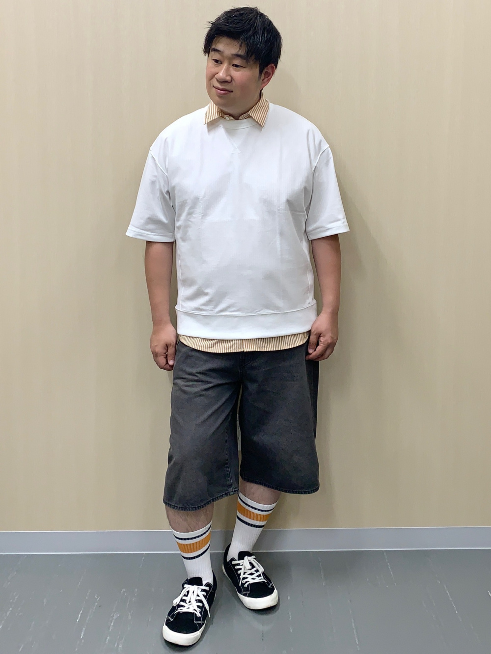 Comfy Insole Canvas Sneakers、Dry Oversized Polo Shirt/Halfslv