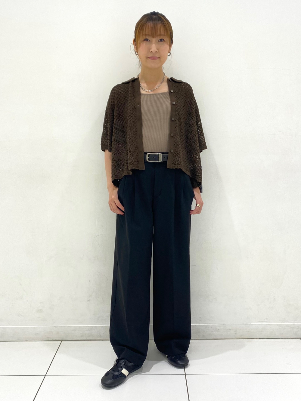 Cotton Blend Camisole/Dry/Flower、Lacy Stitch Knitted Shirt