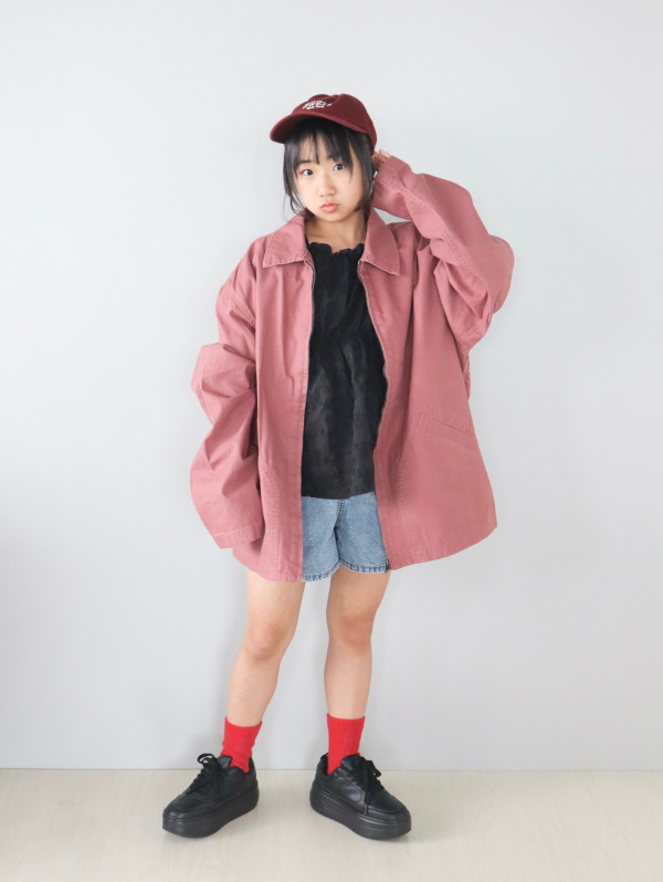 GIRLSパフスウェットフルジップパーカJR、GIRLSパフスウェットカーゴ
