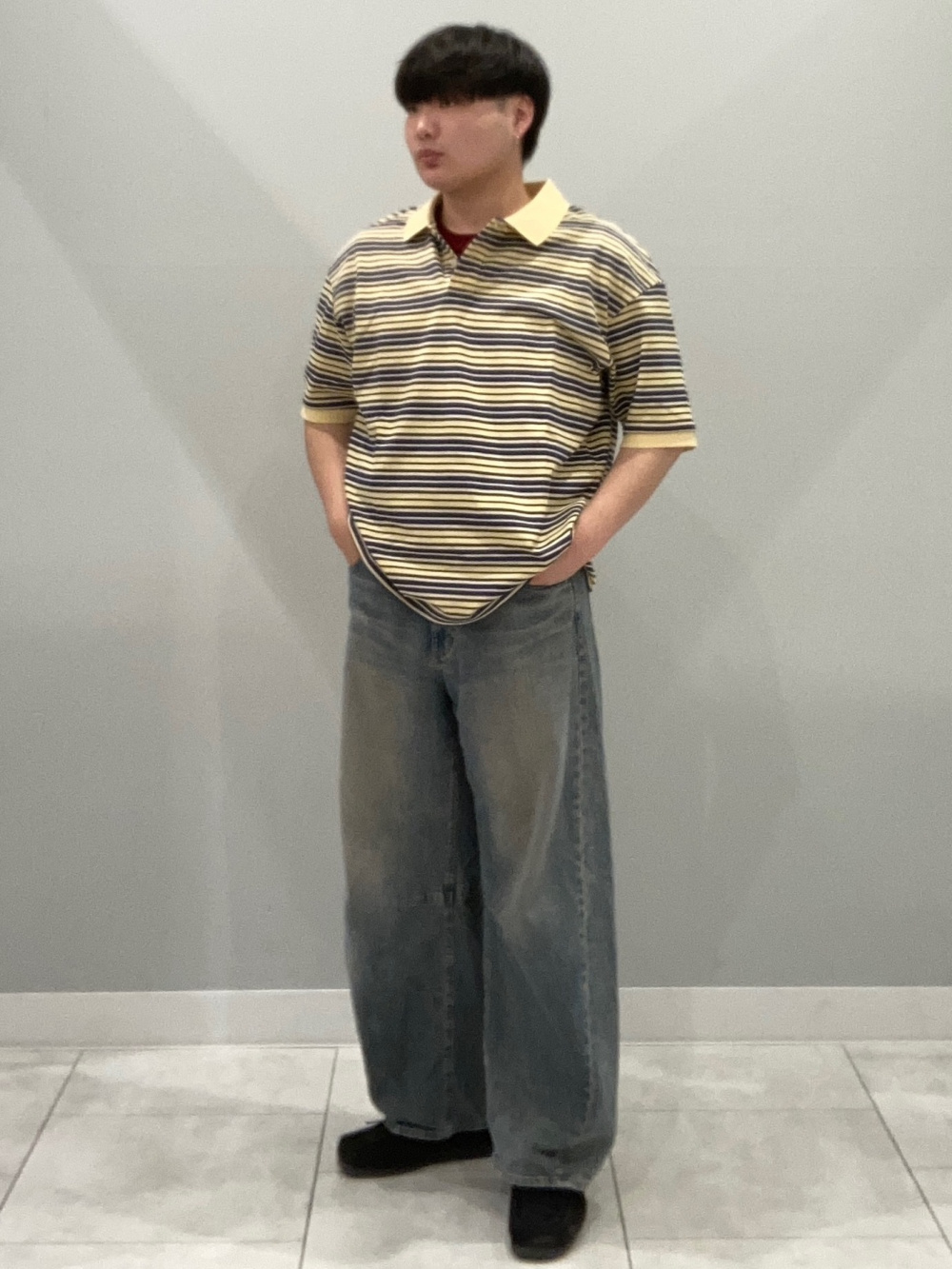 Dry Oversized Polo Shirt/Halfslv/Stripe/ST」| GU的穿搭理念