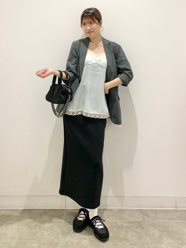 Washable Tailored Jacket SW、Lace Up Ballet Sneakers」的穿搭靈感｜GU