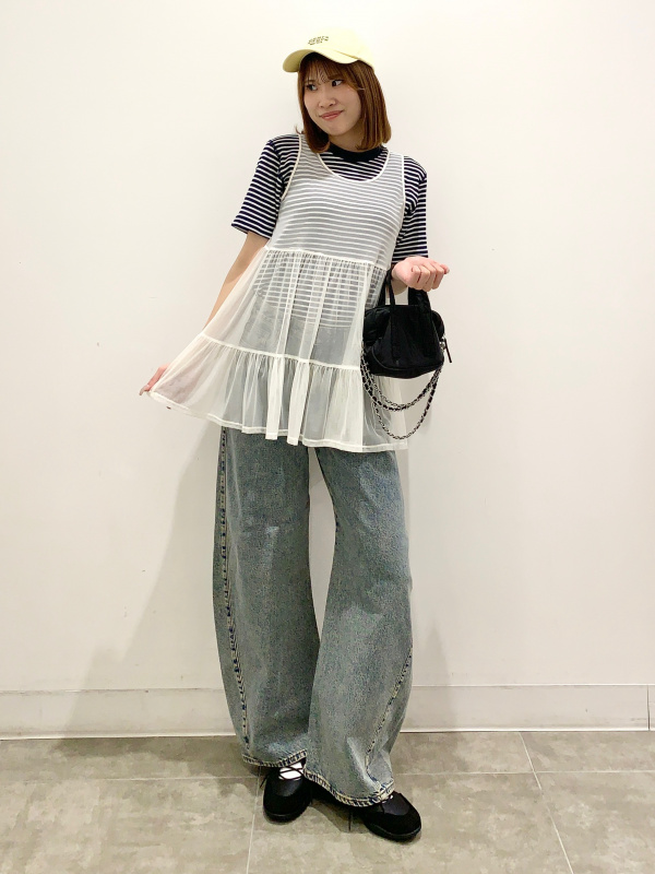 ドライオーバーサイズポロシャツ(5分袖)(ボーダー)ST、イージーケア
