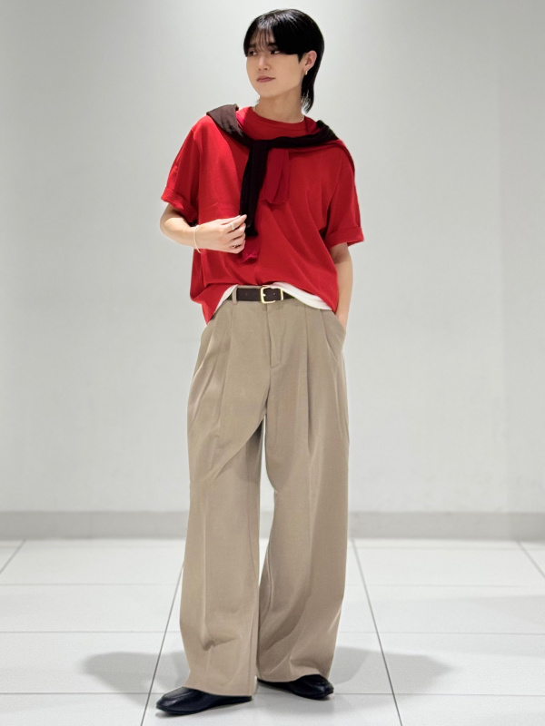 タックワイドパンツ MNのコーディネート・着用イメージ｜GU(ジーユー)