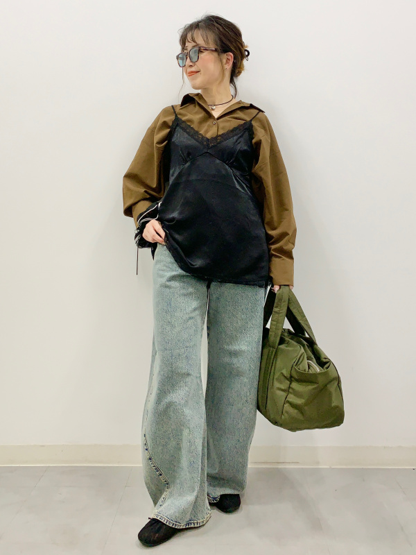 Ribbed Boat Neck T-Shirt、Pleated Wide Pants/MN」的穿搭靈感｜GU