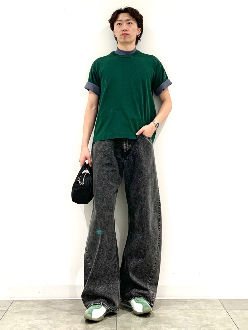 Imitation Pearl Necklace、Textured Shirt/HalfSlv」| GU的穿搭理念