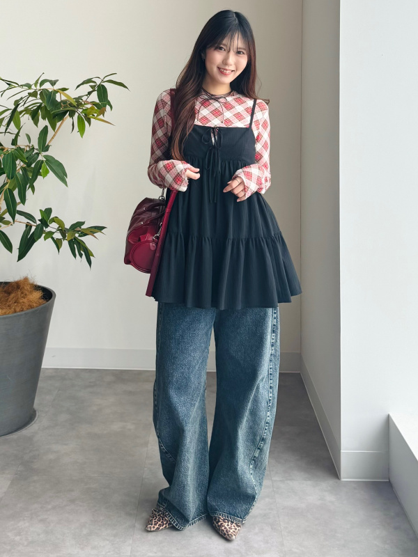 Baby Shirt/7/8 Slv/MN、Pleated Tapered Pants/MN」的穿搭靈感｜GU