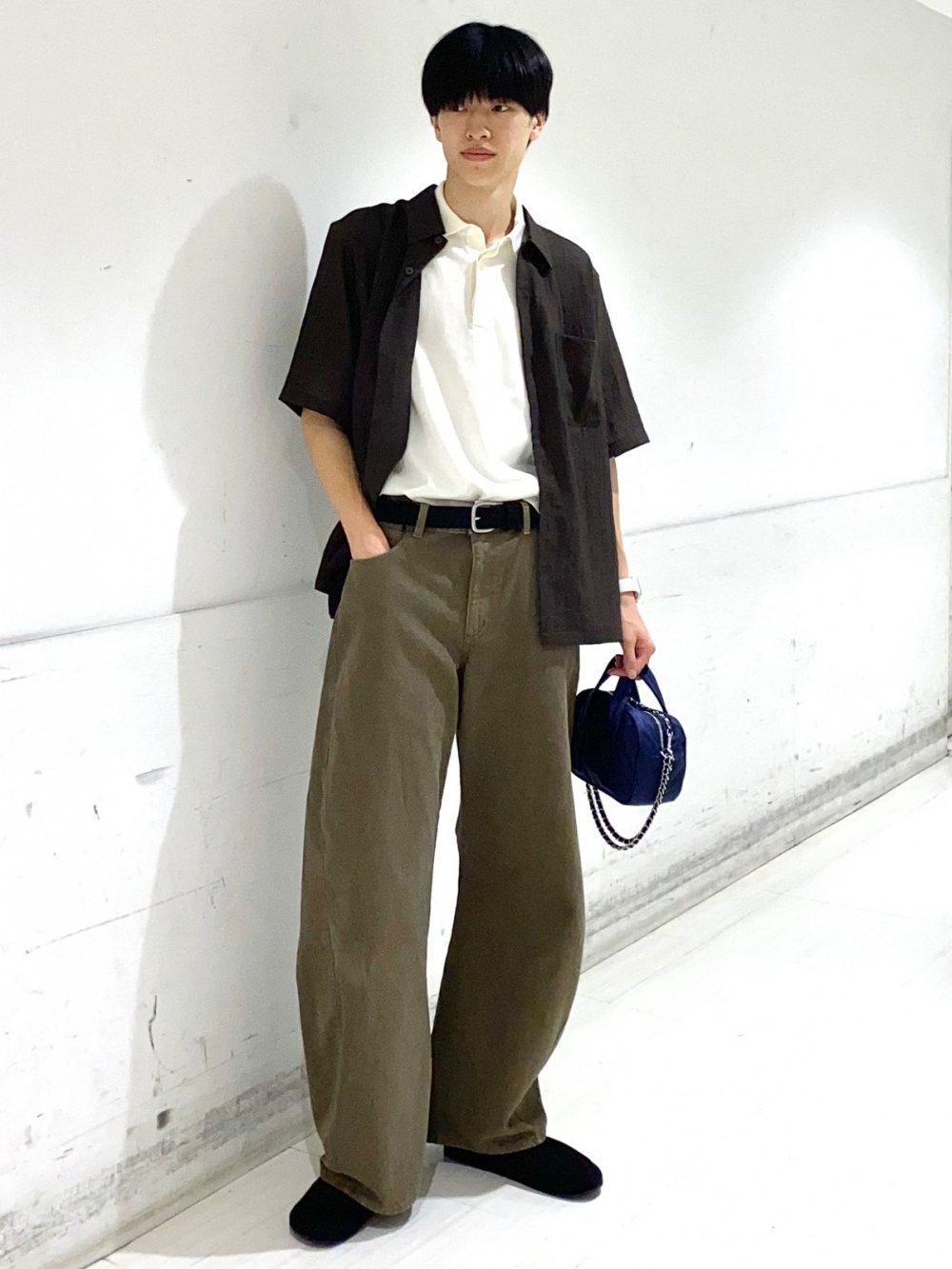 Imitation Pearl Necklace、Textured Shirt/HalfSlv」| GU的穿搭理念