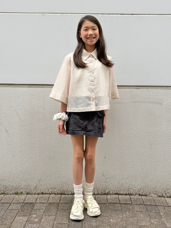 356512です！ 356512です！ GU公式 | シアーシャツ(5分袖)(レディース)