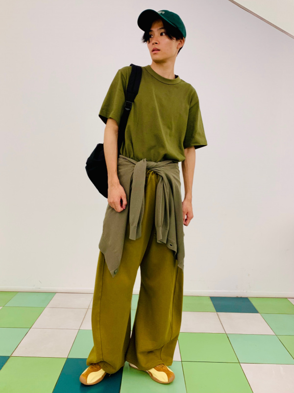 Lz Styleページ デニムオーバーサイズシャツ PF、チノワイドストレートパンツ CLの