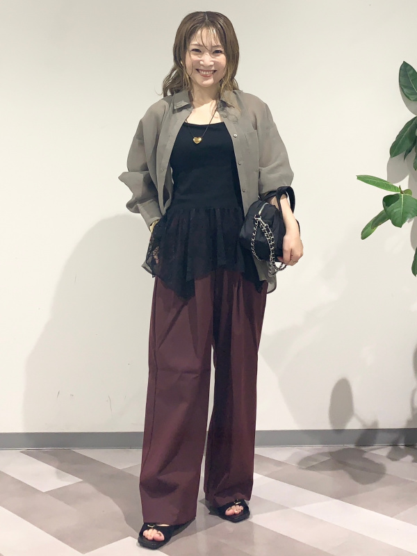 Pleated Wide Pants/MN、Fine Gauge Knit Polo Shirt/S/MN」的穿搭靈感｜GU