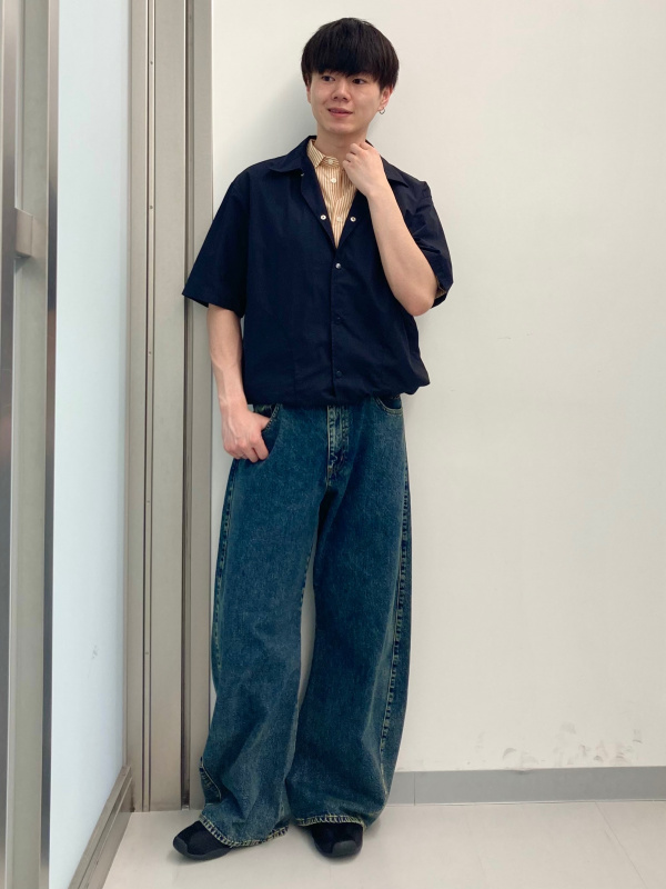 Chino Wide Straight Pants/CL、Nylon Combination Flat Sole Sneakers