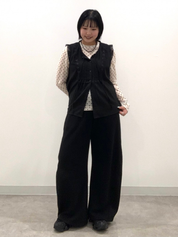 Double Breasted Oversized Jacket/MN、Nylon Combination Flat Sole