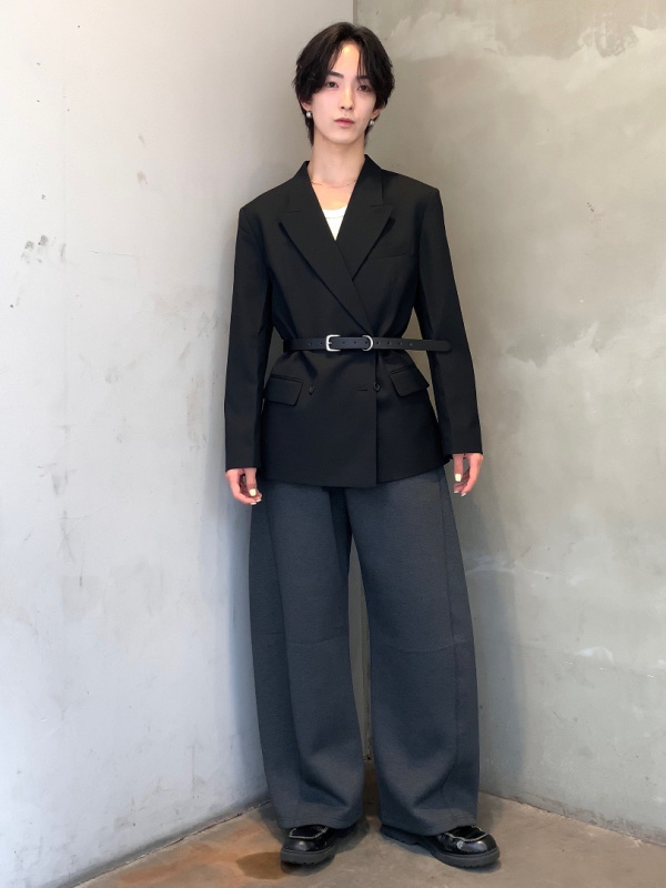 An outfit using Denim Padded Zip Up Parka and Cotton Color Ribbed
