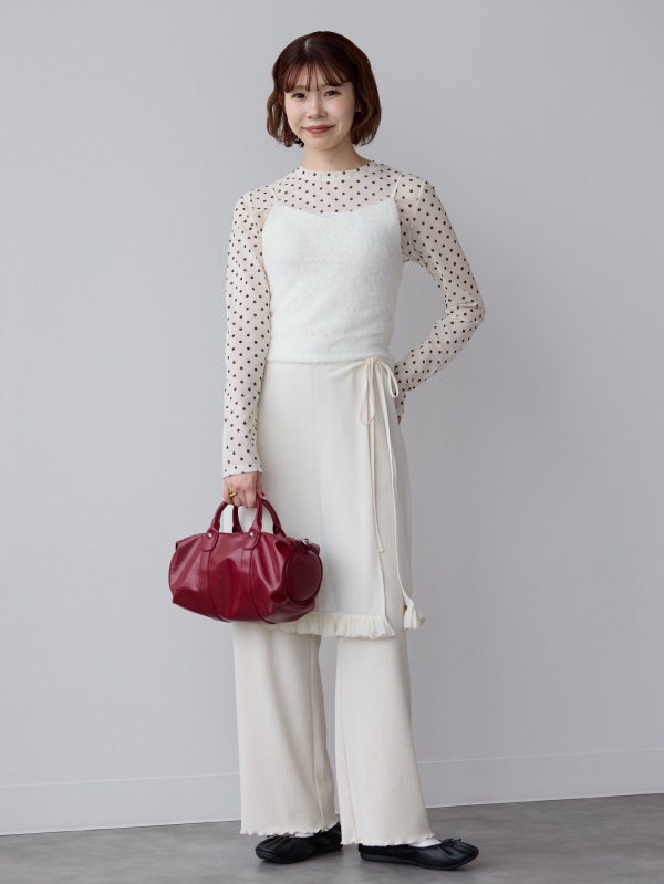 Double Breasted Oversized Jacket/MN、Nylon Combination Flat Sole