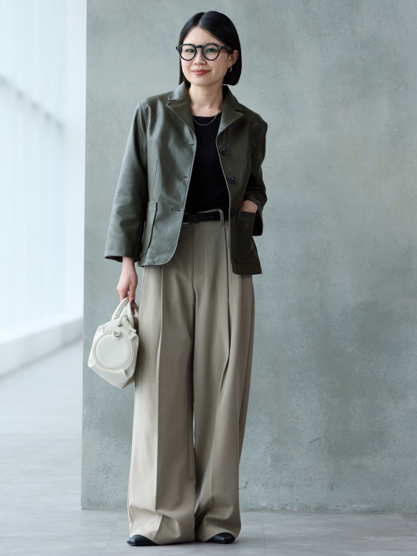 Protection Twill Cap/Logo、Pleated Wide Pants/MN」的穿搭靈感｜GU