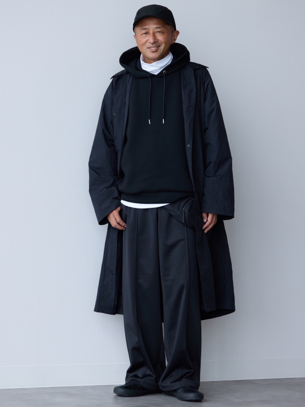 munちゃん Wide Straight Slacks/MN、Fine Gauge Knit Crew Neck Sweater/MN」的