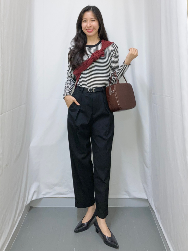 Straight Jeans/PF、Square Faux Leather Scrunchie/MN」的穿搭靈感｜GU