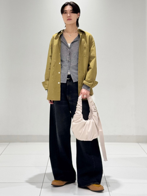 ケーブルショールカラーカーディガン ENGINEERED GARMENTS、デニム