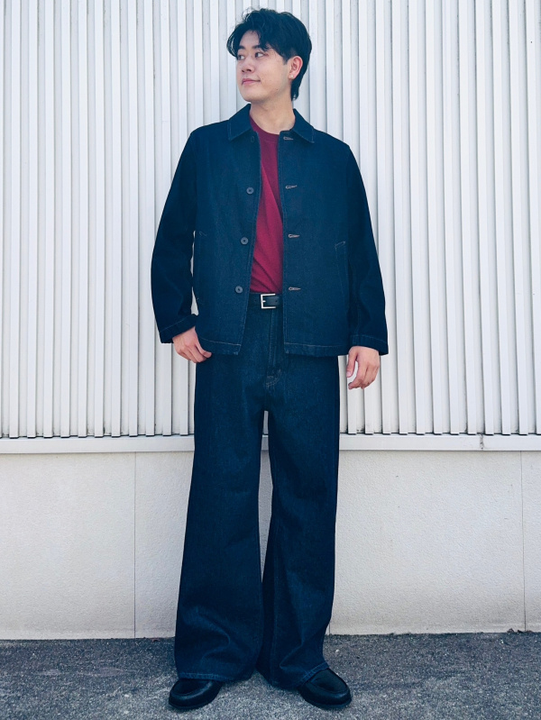 An outfit using Sweat Look T-Shirt | HalfSlv and Flared Slacks｜GU US