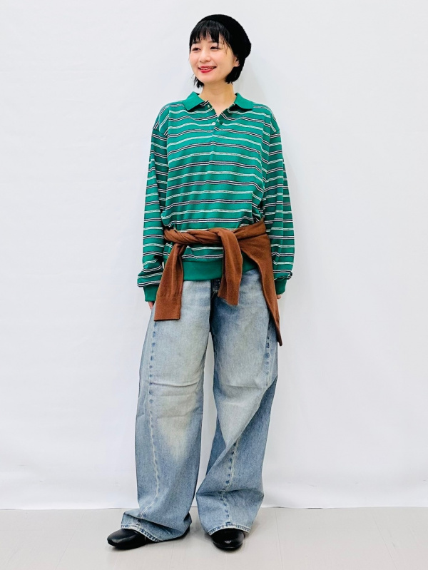 Fine Gauge Knit V Neck Cardigan/MN、Pleated Tapered Pants/Check/CL