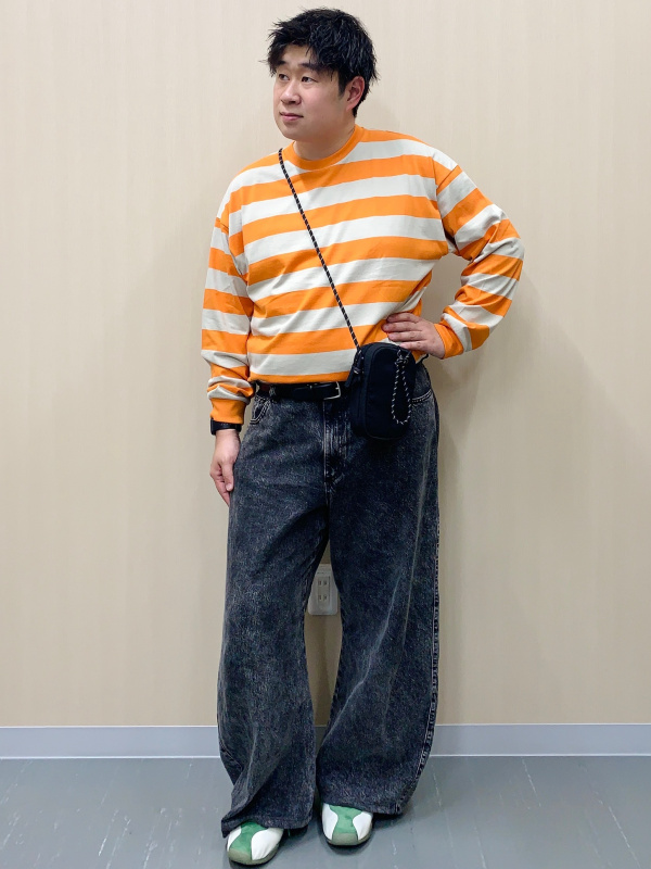 An outfit using Cotton Boxy T-Shirt | Long | Stripe | UL and Nylon