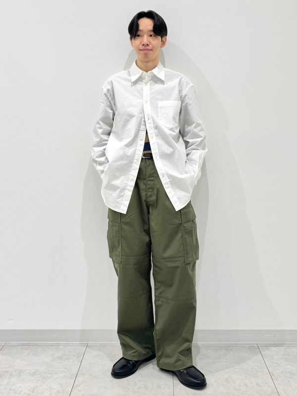 コットンボクシーT(長袖)(ボーダー)UL、ナイロンリップストップ
