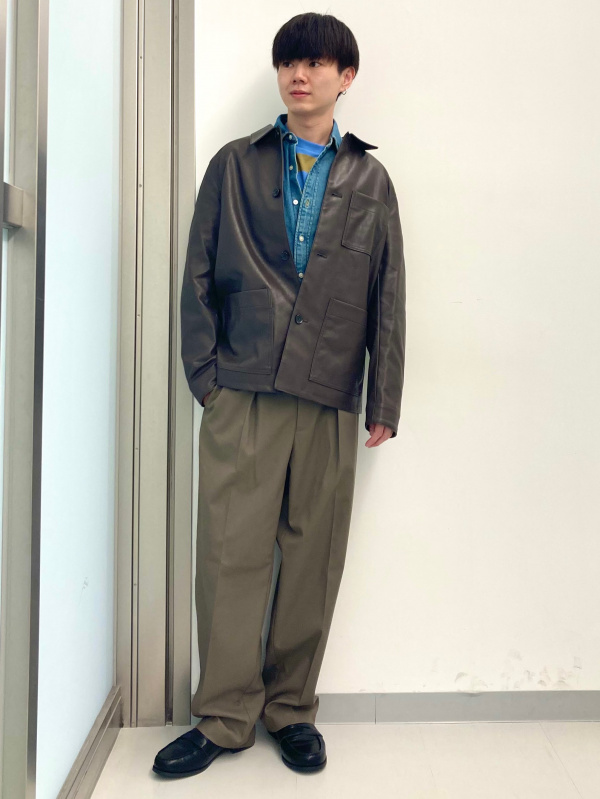 コットンボクシーT(長袖)(ボーダー)UL、ナイロンリップストップ