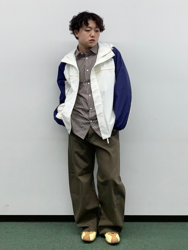 Faux Leather Zip Jacket/MN、Easy Care Broadcloth Shirt/Striped/CL