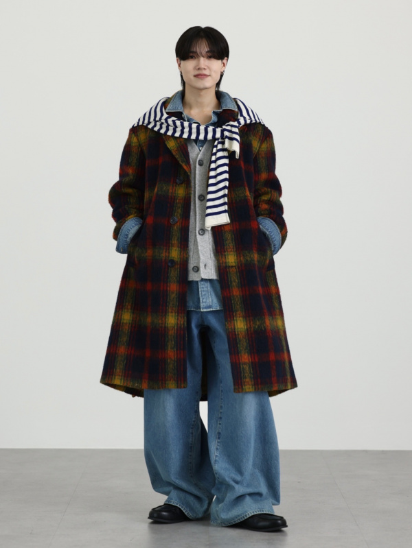 Wide Straight Slacks/MN、Faux Leather Zip Jacket/MN」的穿搭靈感｜GU