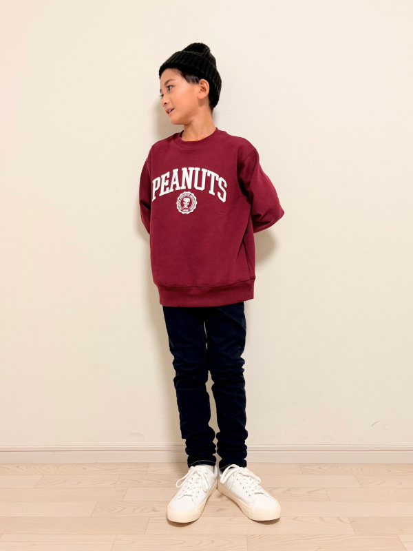 ぼんじり⭐️KIDS＆FATHER カジュアルコーデ KIDS キャロットパンツ、ふかふかスニーカーのコーディネート・着用