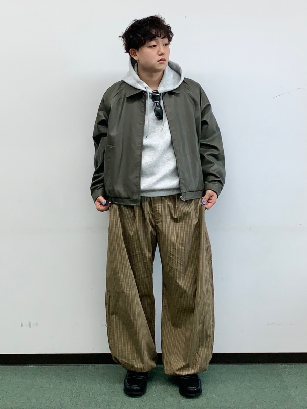 Faux Leather Zip Jacket/MN、Easy Care Broadcloth Shirt/Striped/CL