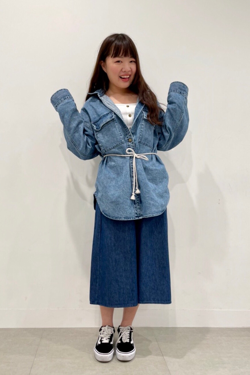 デニムロープベルトガウチョパンツ Xのコーデ Gu公式 Styling Book