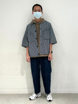 GU公式 | ドライダブルフェイスビッグパーカ(5分袖)(セットアップ可能)