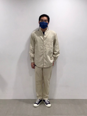 GU公式 | コーデュロイリラックスフィットバンドカラーシャツ(長袖